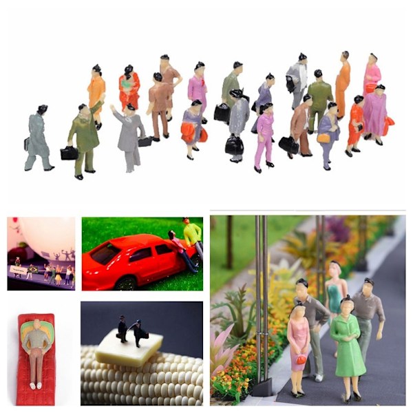 100 stk. Plastik Menneskefigurer 1/100 - Perfekt