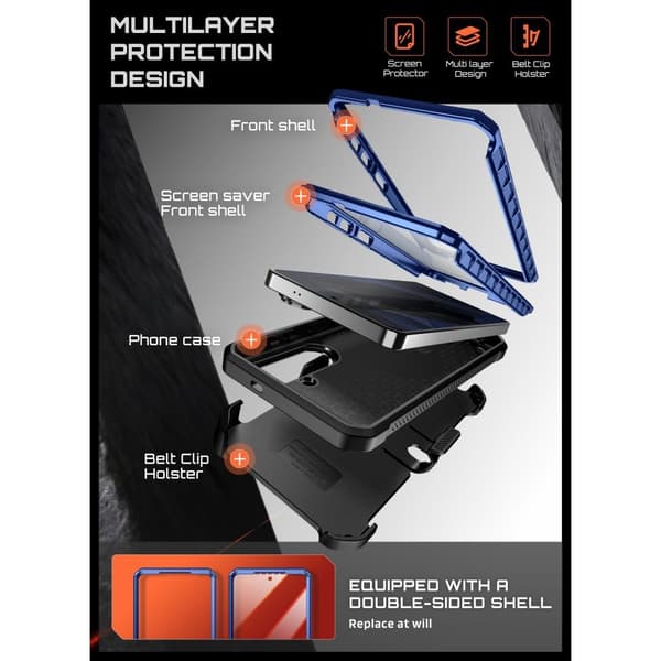 [LCS]Supcase Galaxy S26 Skal 2-SET MagSafe Unicorn Beetle Pro Cobalt 230