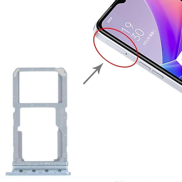 [LCS] OPPO A57 5G / A77 5G / K10 5G SIM + SIM / Micro SD -korttikelkka Blue