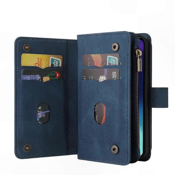 [LCS]Lynlåspung Læder Stand Etui til 4G/5G Telefoner Style D