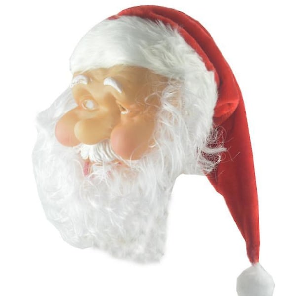 Julemandshat Maske Kostume Hovedbeklædning Jule Udklædningsartikler