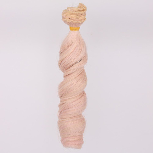 Längd 15cm Horisontell Längd 100cm Docktillbehör Lockar Syntetisk Fiber Peruk Hår För Dockperuker Högtemperatur R