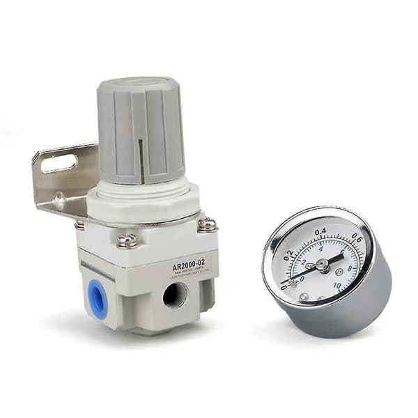[LCS] 1/4 tommers NPT lufttrykkregulator, AR2000-02 kompressor luftregulator, lufttørkesystemmåler for As Shown