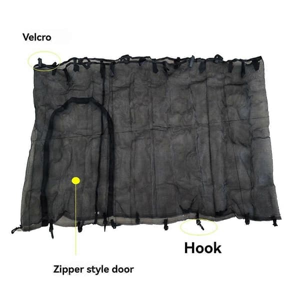 [LCS] Trampolin Beskyttelsesnet Trampolin Net Erstatning, Trampolin Erstatningsnet Trampolin Tilbehør 1,4m Black