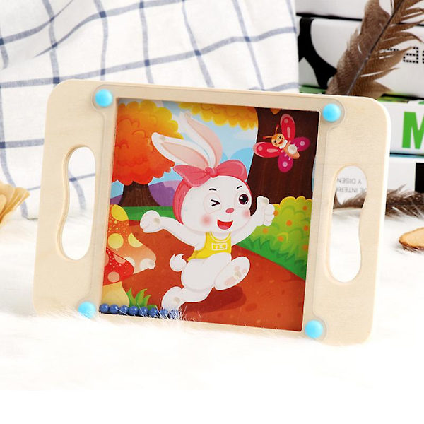 Mini Balansboll Spel Barns Pussel Handflata Intelligens Boll Labyrint Spel Utmaning Pussel Hjärnpussel För Barn rabbit