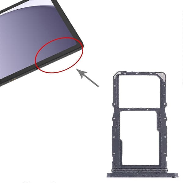 För Samsung Galaxy Tab A9+ Original SIM + Micro SD-kortfack Blue