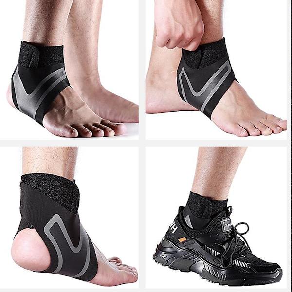 1 par Sports Ankelstøtte Belte Fitness Ankelstøtte BLACK M