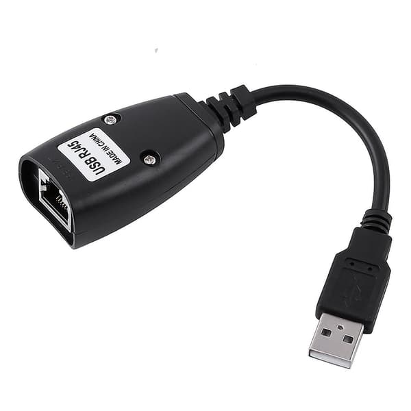 4 porte USB 2.0 til RJ45 Hub Ethernet forlænger netværksadapterkabel