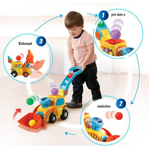 Grävmaskin Bulldozer bollar push leksak för barn