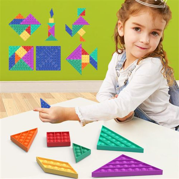 Pinch Sensorisk Leksak, Push Pop Bubble Sensorisk Fidget Leksak, Pop It F