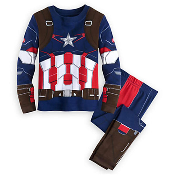Reed Jenter Gutter Barn Pyjamas Superhelt Bomull Barn Småbarn Tegneserie Pysjamas Nattøy Captain America 7 Years