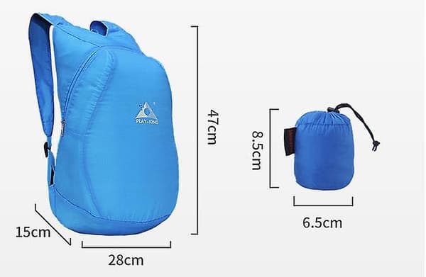 Vattentät Lättvikts Ryggsäck för Vandring, Resor, Camping och Utomhusbruk blue