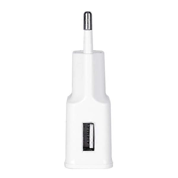[LCS] Bærbar hjemmerejse 5V 2A enkelt USB-telefonopladeradapter kompatibel med Samsung Huawei White EU Plug