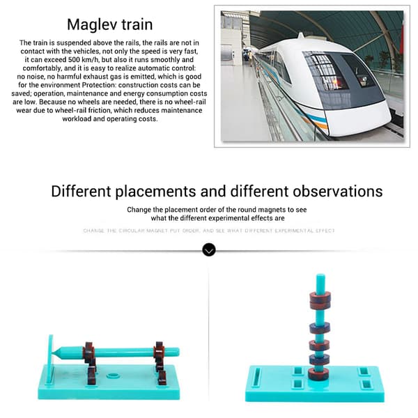 [LCS] Learning Magnet Set for Kids - Includes Bar, Ring, Horseshoe Magnet and Compass Car 0.3