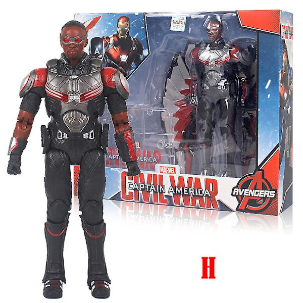 Marvel Superhjälte Avengers Actionfigur Leksaker Docka Med Ställ För Barn Pojke Vuxen H
