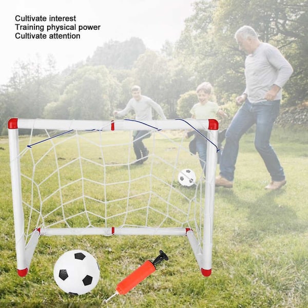 86 cm Vikbar minifotboll Fotboll Målstolpe Set med pump Barnpresent plast|Leksakssporter