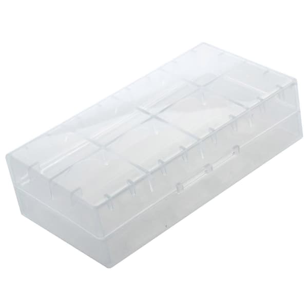 4X Box för 18650 Batteri Transparent Batterihållare Transparent