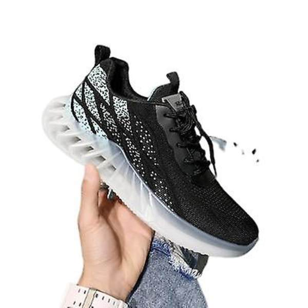 Nya Mjuka Popcorn Herrskor med Mjuk Sula, Sommar, Andningsbara DF02 black ice blue increased 41