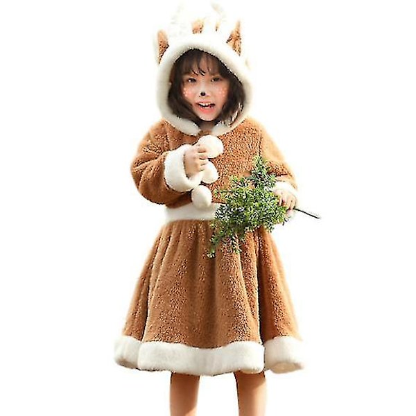 Børne Hjorte Elg Kostume Jule Cosplay Rensdyr Dyr Fest Onesies S