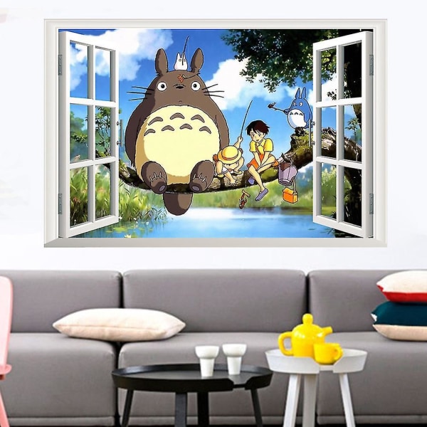 Anime Totoro Barnrum Väggdekaler 70x50cm