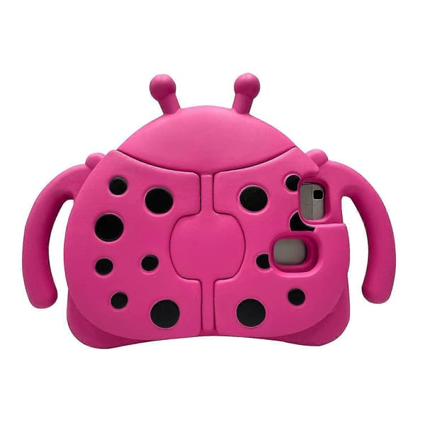 [LCS] Ladybug Theme Case for Samsung Galaxy Tab A 8 inch T387, Shockproof Case with Stand_YF Rose Red