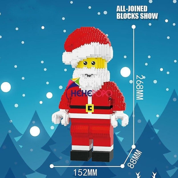 Snögubbe block diamant byggklossar 1910 delar tomte actionfigurer byggstenar gör-det-själv montering julklapp barnleksak 7026 no box