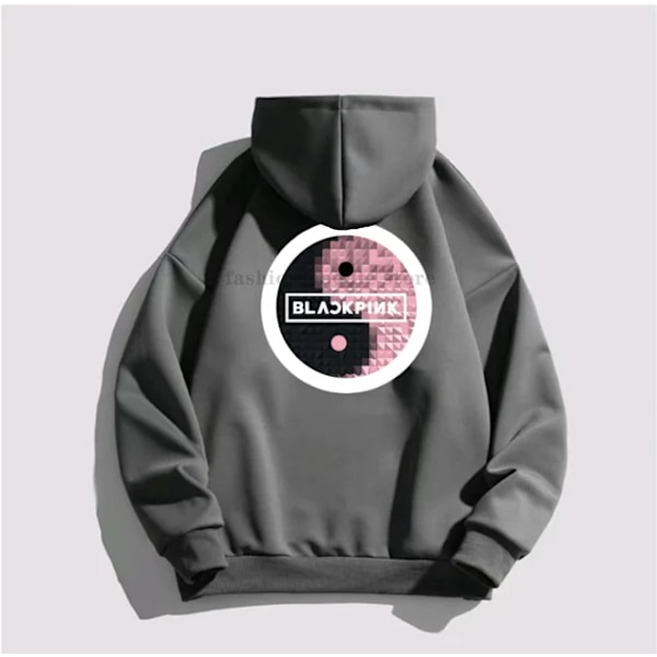 Svart PINK Hoodie Män Kvinnor Bomull Tröja Tryck Tai Chi Tide Märke Hooded Blomma Korea Streetwear Fleece Casual Lösa Kläder 6 XXXL 6