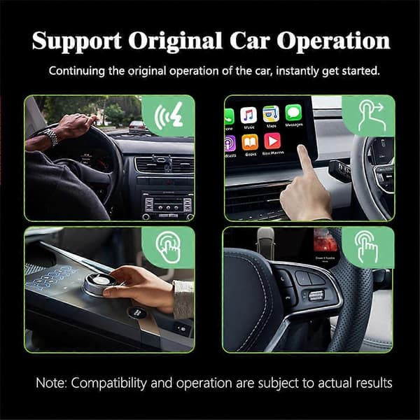 [LCS]FL3 2-i-1 Trådløs CarPlay-adapter Android Auto-konverter Plug and Play Kablet til Trådløs CarPlay