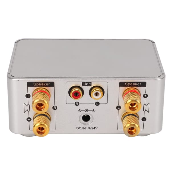 [LCS]Bluetooth-forsterker Sølv Mini Bluetooth 5.0 Digital Forsterker HiFi Stereo Klasse D Lydforsterker Trådløs Mottaker 0.3