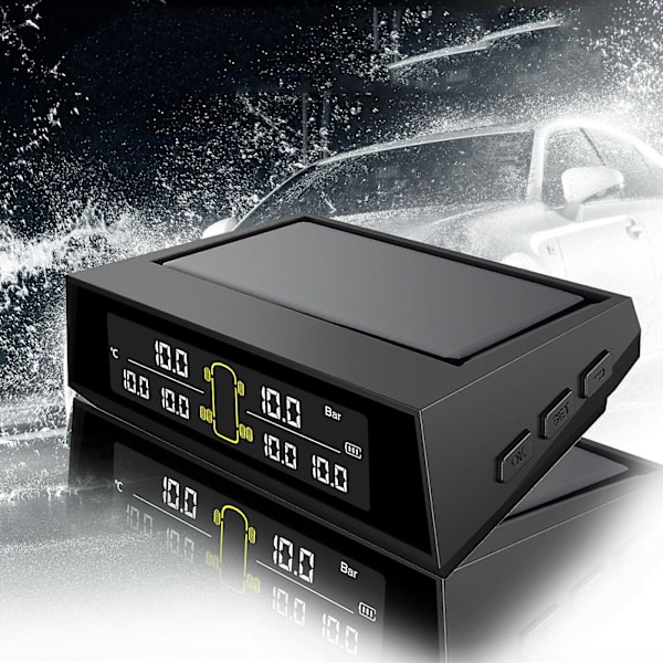Solar TPMS Däcktrycksövervakningssystem för Bil