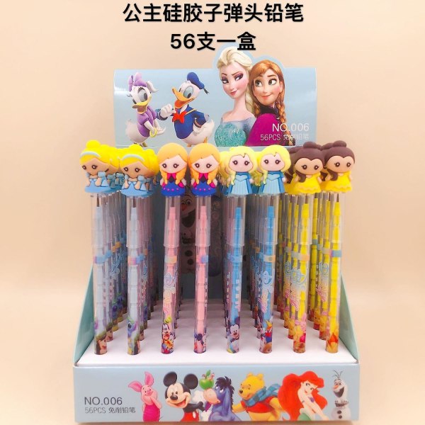 56st Disney Frozen Söt Cartoon Pencil Princess Bullet Pencil Pencil Boys