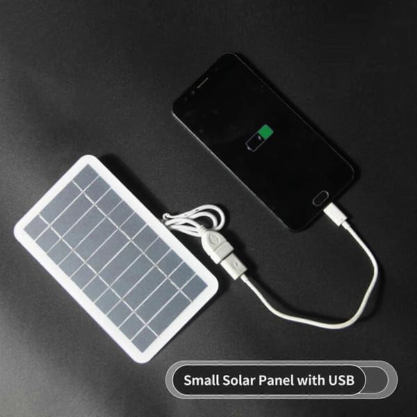 [LCS]5W 5V Lite solcellepanel med USB DIY monokrystallinsk silisium solcelle vanntett camping bærbart strøm solcellepanel for strømbank mobiltelefon 2W