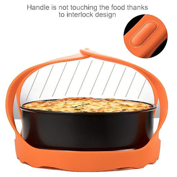 Painekattilan silikoninen nostokori, yhteensopiva leivontaan Orange Large