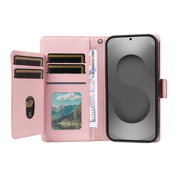 [LCS] Mobildeksel til Samsung Galaxy S26 Ultra Kunstskinn Stativ - Rosegull