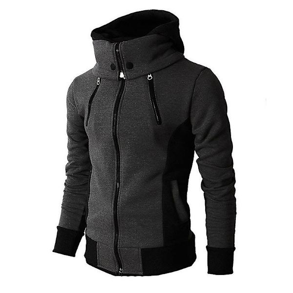Extremt Bekväm Jacka För Höst Vinter Herr Huva Ledig Utomhus Vindjacka Dark Grey L