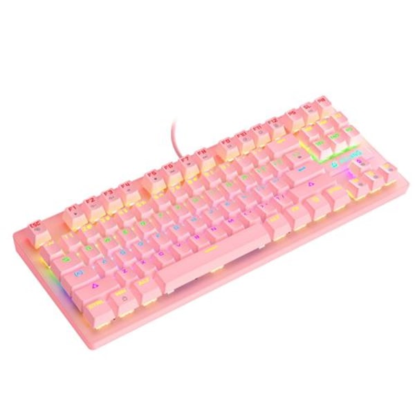 87-tasters konkurranse gaming mekanisk tastatur - Rosa