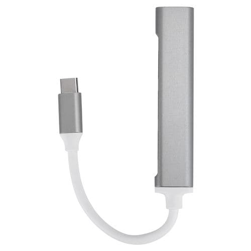 4-Portars USB 3.0 Multi-Funktions Typ C OTG Adapter Grå
