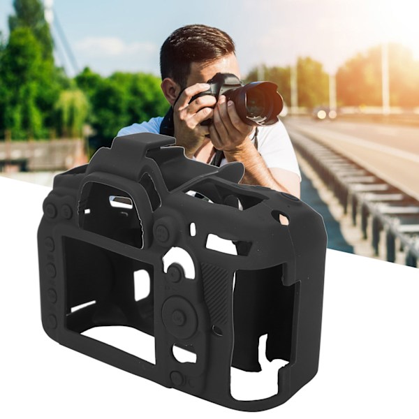 Kamerabeskyttelsesetui lavet af silikone, egnet Kompatibel med Nikon D7000 kamera, tilbehør, sort