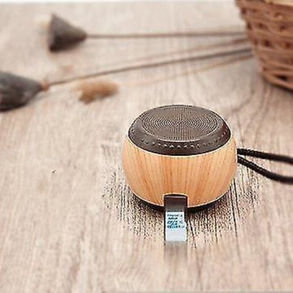 Universal Mini Trådlös Bluetooth Portabel Utomhus Högtalare i Trä