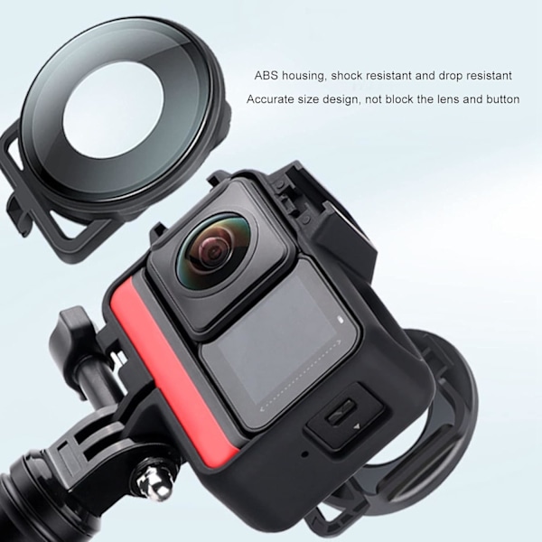 Action Camera Ram, Action Camera Tillbehör Linsskydd Glas Skyddsfodral för 360 One RS