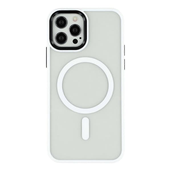 Fodral för iPhone 12 Pro Max kompatibelt med MagSafe Anti-Drop TPU PC-telefonfodral White White