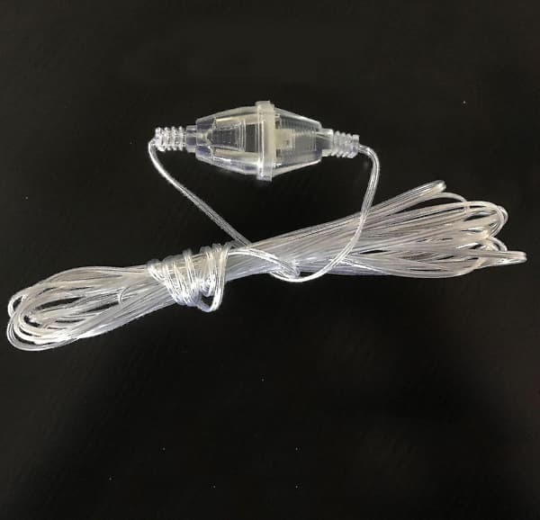 5m Forlængerledning Transparent Standard Strøm EU Plug