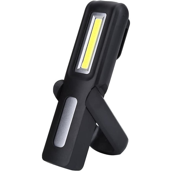 Cob Led Walkman USB Lys Genopladelig Cob Arbejdslampe Multifunktions Lommelygte Med Hængekrog, (sort) black