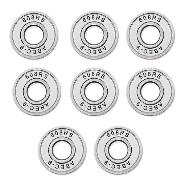 16-pack friktionsfria ABEC 9-kullager för skateboard och rullskridskor White