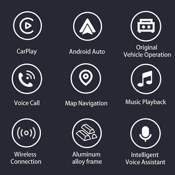[LCS]PL7 USB Trådbunden till Trådlös CarPlay-adapterbox Fyrkärnig A53-processor Bluetooth 5.0/WiFi 5.8