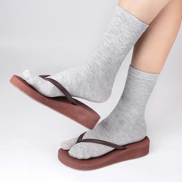 3 par Flip Flop Sokker Tabi Split Toe Sokker Elastiske Sokker for Menn Gutter Kvinner