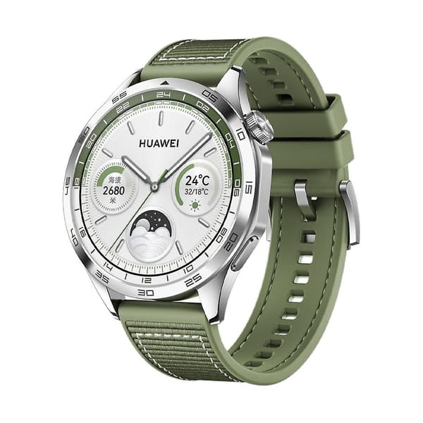 [LCS]Nylon silikone læderrem til Huawei Watch GT4 46mm Green