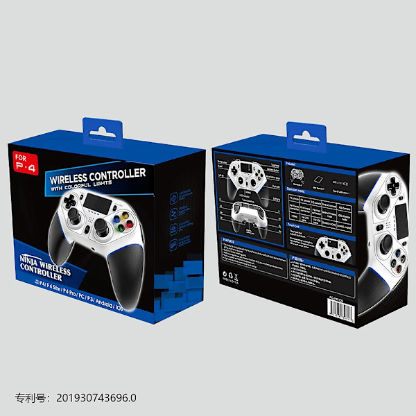 Ps4 Trådløs Controller Er Kompatibel Med P3, p4 Controller, Android, Ios (over 13.0), Pc System White