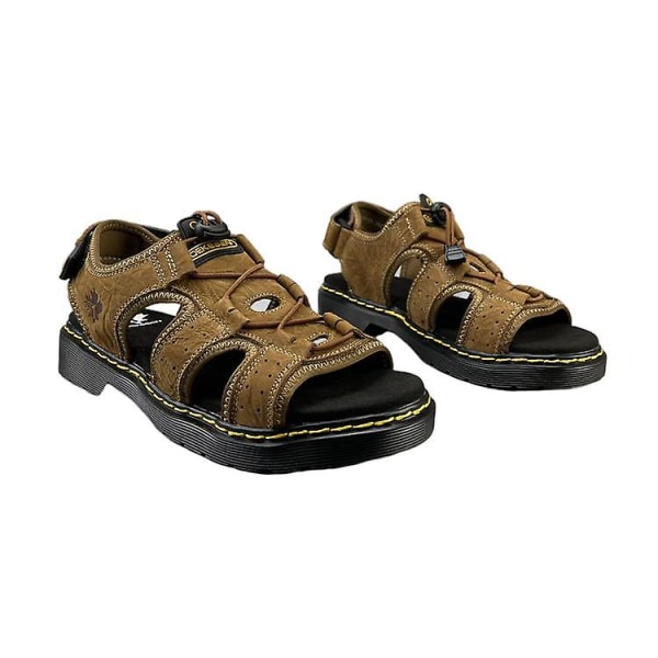 Casual sandaler för män med mjuka sulor, halkfria strandskor 45
