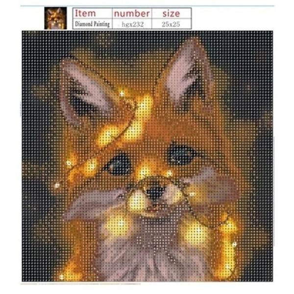 5D DIY Timanttimaalaus Kettu Mosaiikkikoriste